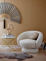 Bloomingville, Ted Lounge Chair, vit, polyester
