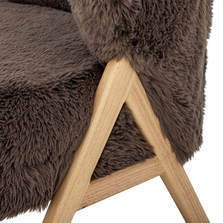 Bloomingville, Camino Lounge Chair, brun, FSC100%, Rubberwood®
