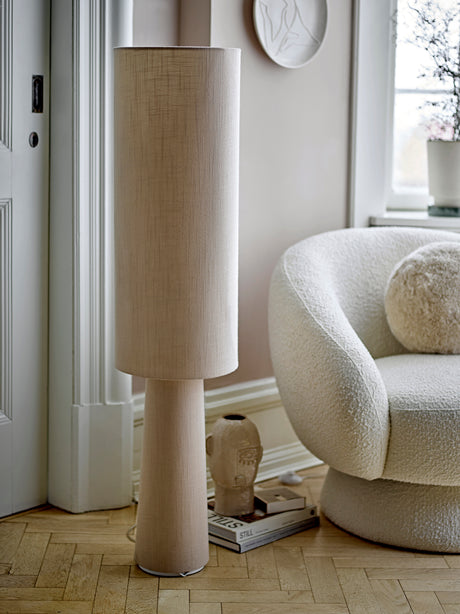 Bloomingville, Ted Lounge Chair, vit, polyester
