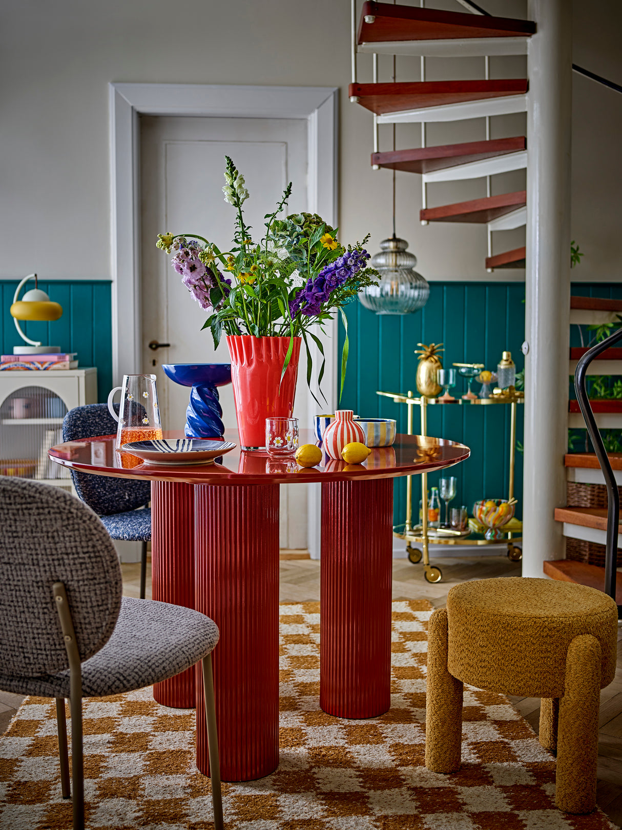 Bloomingville, Della matbord, rött, FSC100%, MDF®
