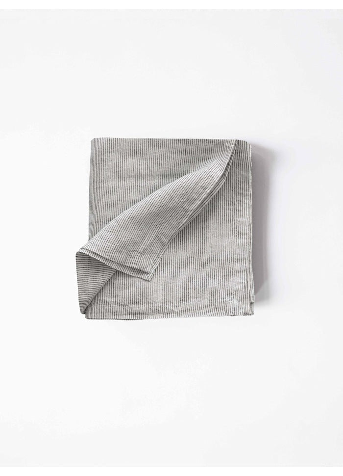 Bordsduk linne randig, 175x175 cm