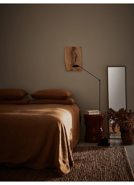Påslakan linne hazelnut, 240x220 cm