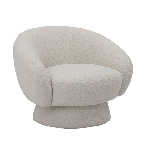 Bloomingville, Ted Lounge Chair, vit, polyester
