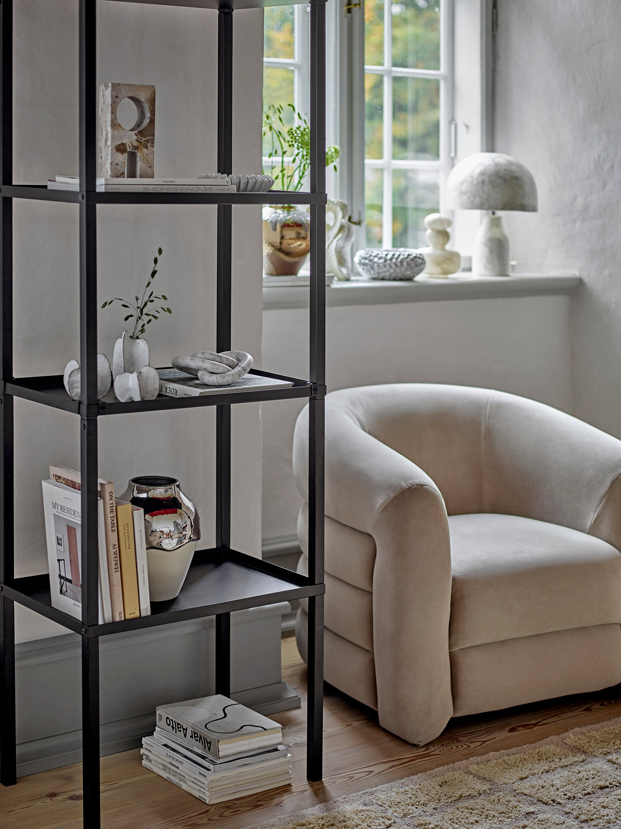 Bloomingville, Joel Lounge Chair, grå, polyester