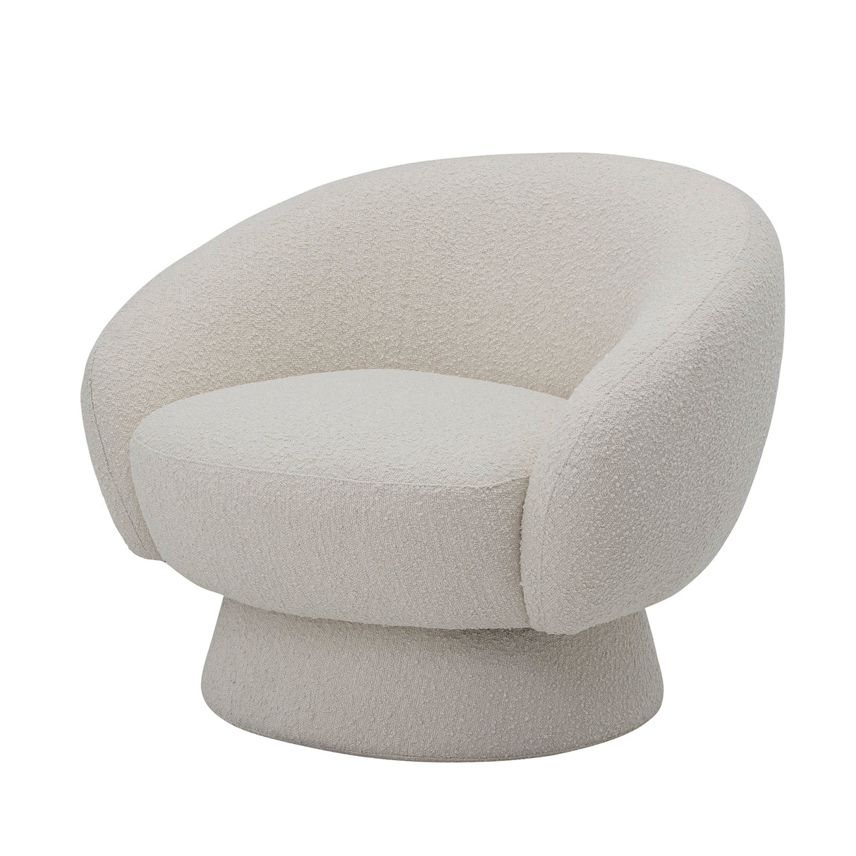 Bloomingville, Ted Lounge Chair, vit, polyester