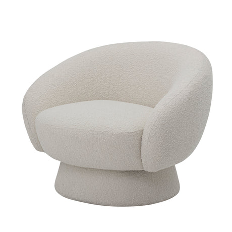 Bloomingville, Ted Lounge Chair, vit, polyester