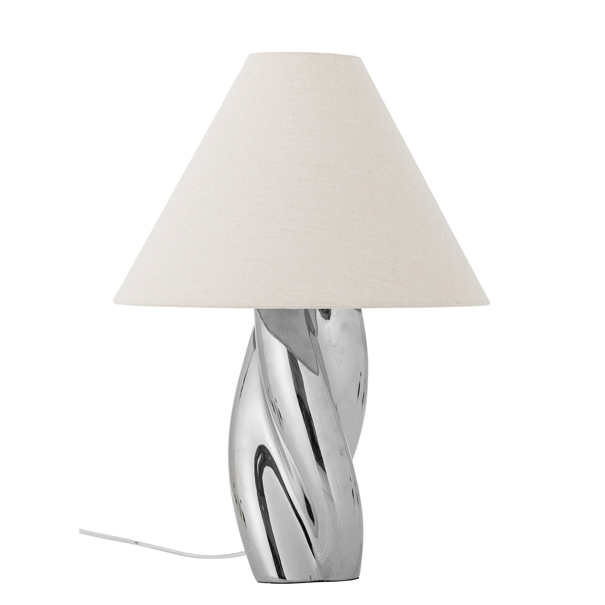 Bloomingville, Silva bordslampa, silver, stengods
