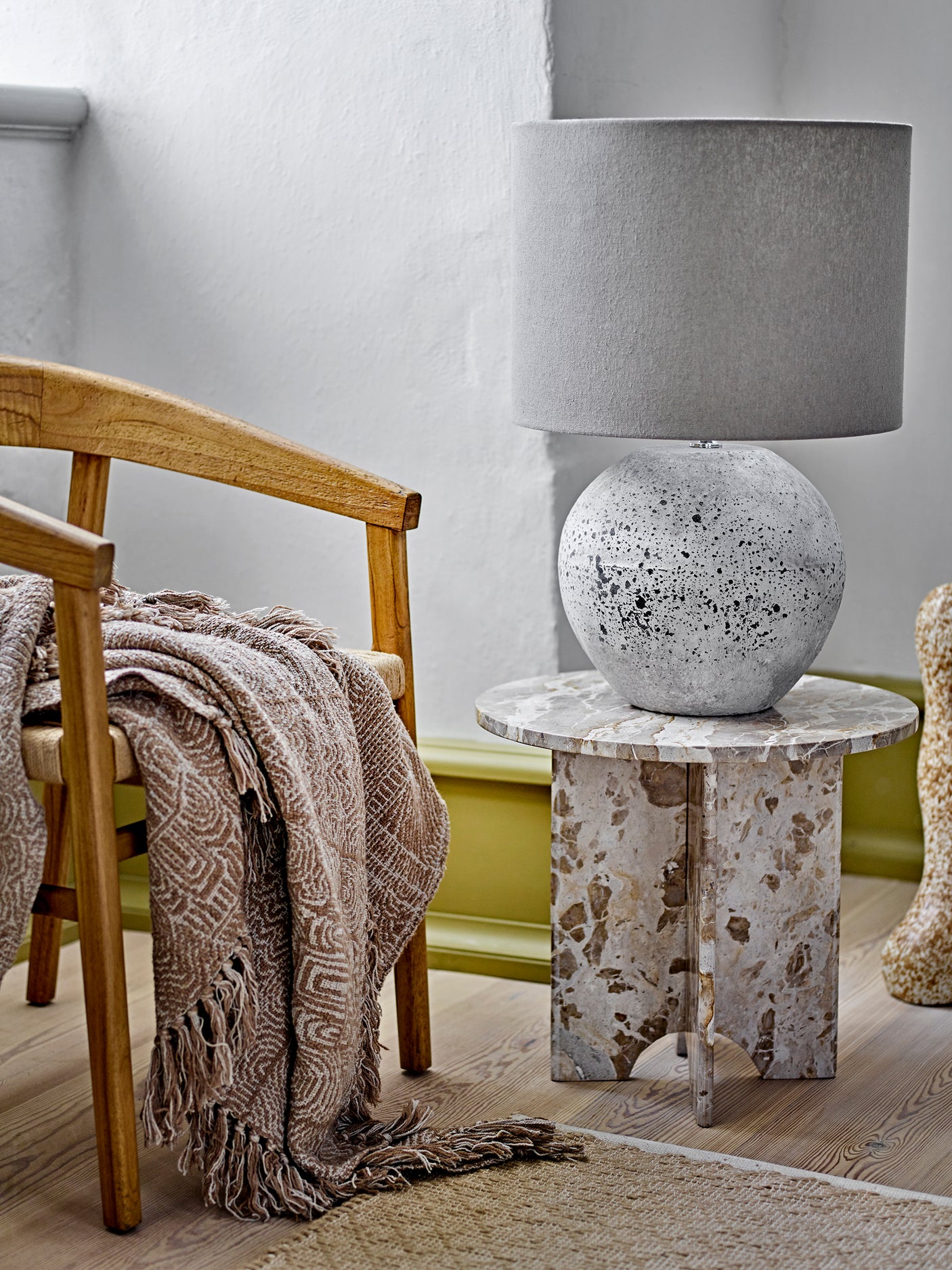 Bloomingville, Jasmia sidobord, brunt, marmor
