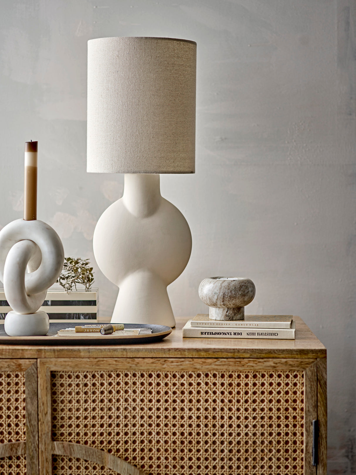Bloomingville, Sergio bordslampa, natur, stengods
