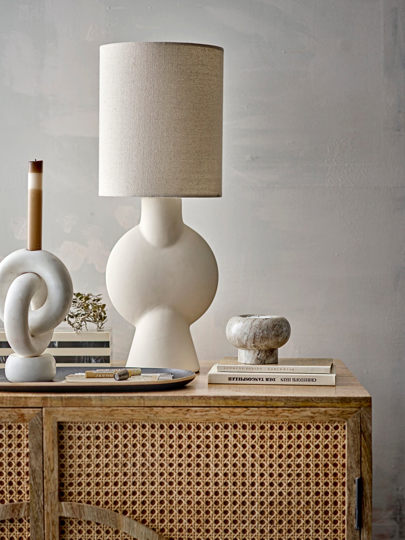 Bloomingville, Sergio bordslampa, natur, stengods