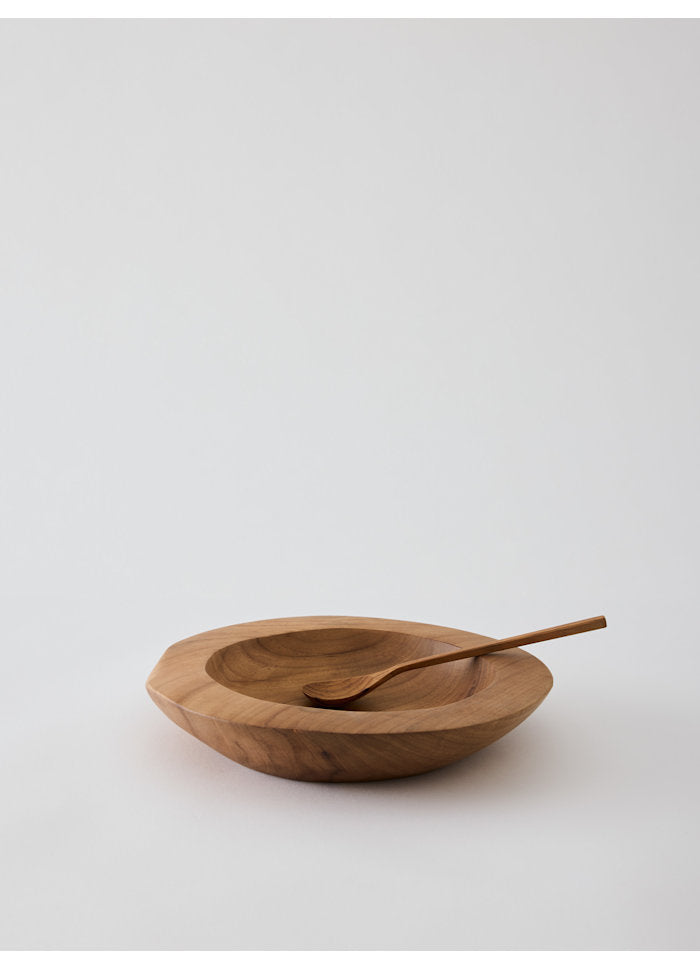 Teak skål, 30 cm