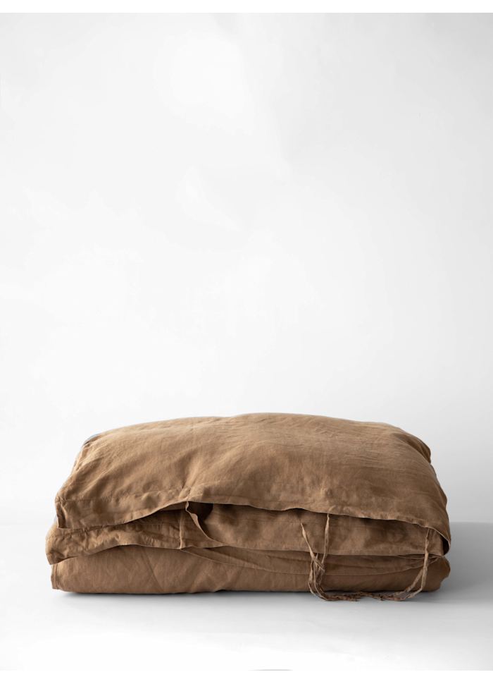 Påslakan linne hazelnut, 240x220 cm