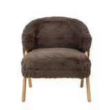 Bloomingville, Camino Lounge Chair, brun, FSC100%, Rubberwood®