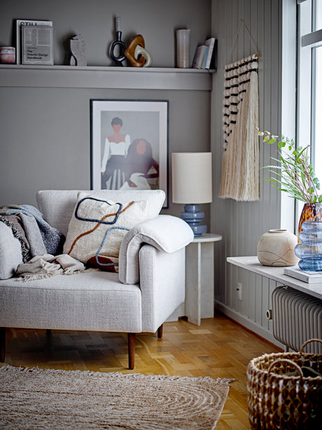 Bloomingville, Fabiola bordslampa, blå, glas